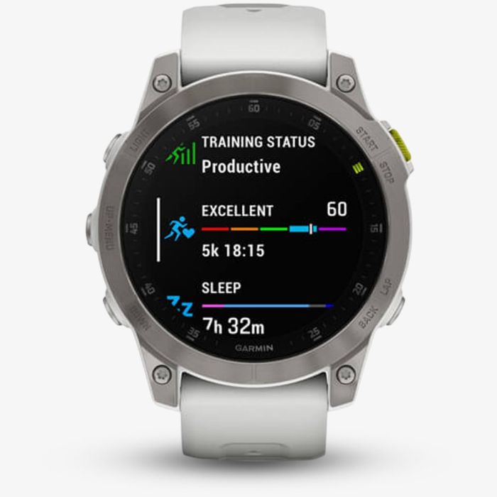 Garmin Mens Epix2 47mm Titanium Silver Case Smartwatch