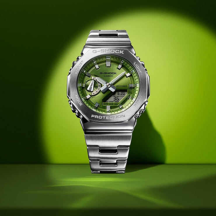 Casio G-Shock Metallic Green Dual Display Watch