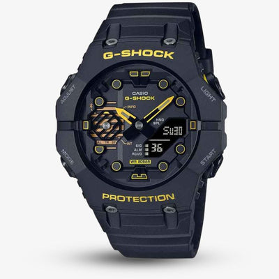 Mens G-Shock Caution Yellow Dual Display Smartwatch