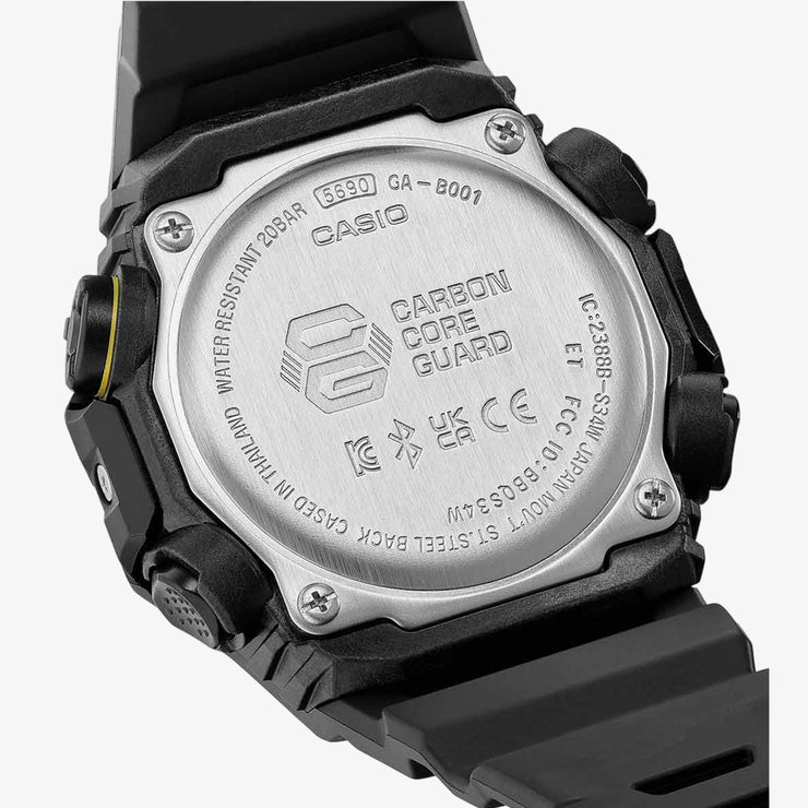 Mens G-Shock Caution Yellow Dual Display Smartwatch